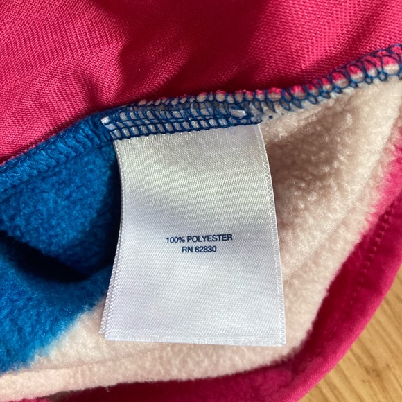 Lands End Heritage Stripe Fleece Snap Neck Pullover Top Sweater Jacket sz Medium - Picture 6 of 8